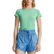 RLX Ralph Lauren Wanita Regangan Krew Tee - Resort Green Heather