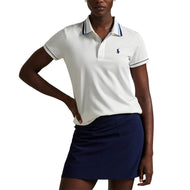 Rlx Ralph Lauren Women's Tour Pique Polo - blanc / marine / bleu