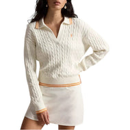 RLX Ralph Lauren Dames 2/48 golftrui van katoenmix - Wit Splash Multi