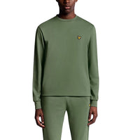 Lyle & Scott 경량 플라이 플리스 골프 크루넥 - 캑터스 그린