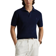 RLX Ralph Lauren Cotton Coolmax Knitted Golf Polo Shirt - Refined Navy