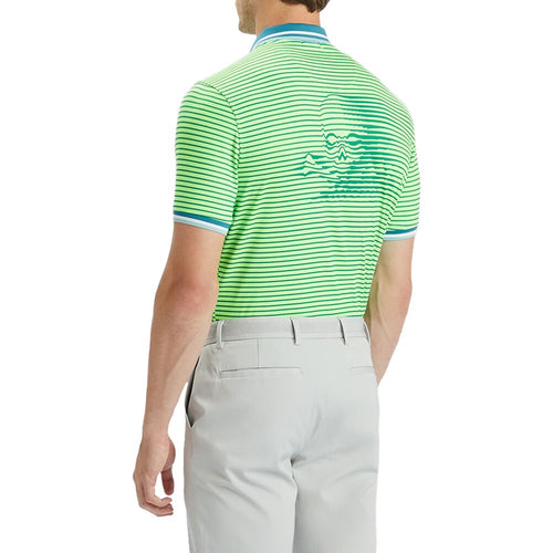 G/Fore Skull & T's 3D Banded Sleeve Tech Jersey  Golf Polo - Gecko