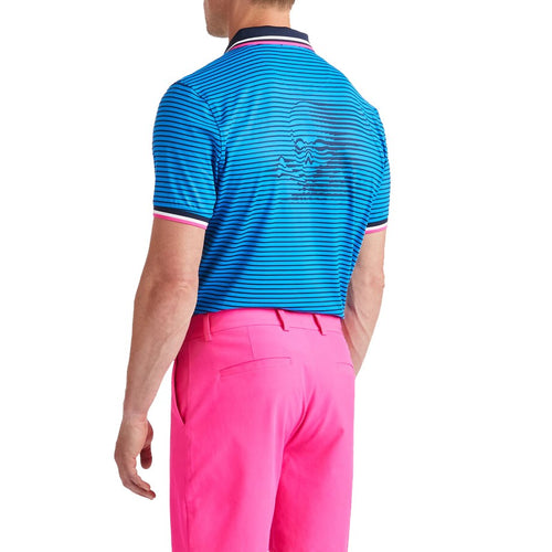 G/Fore Skull & T's 3D Banded Sleeve Tech Jersey  Golf Polo - Racer