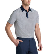 G / Fore Feeder Stripe Fine Tech Jersey Golf Polo - Twilight