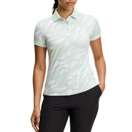 Kaos Polo Golf Cetak Teknologi Tur Wanita J.Lindeberg - Bunker Fade Putih Halus