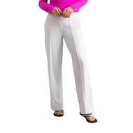 IBKUL Women's Straight Leg Performance Golf Pant - White