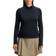 Kemeja Polo Golf Lengan Panjang Flor Wanita J.Lindeberg - Hitam