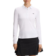 J.Lindeberg Flor golfpoloshirt met lange mouwen voor dames - wit