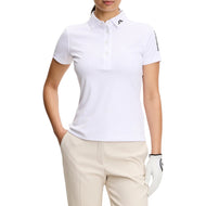 J.Lindeberg 女式 Tour Tech 高尔夫 Polo 衫 - 白色