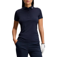 J.Lindeberg 女式 Tour Tech 高尔夫 Polo 衫 - 海军蓝