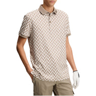 J.Lindeberg Tour Tech 印花高尔夫 Polo 衫 - Bridge Stack Brindle