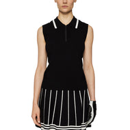 J.Lindeberg Femme Ramona Sans manches en tricot de golf Polo - noir