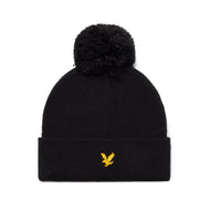 Lyle And Scott 美利奴羊毛混纺毛线帽 - 深黑色