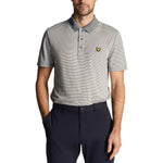 Lyle & Scott Microstripe Golf Polo Shirt - Iron Blue/Club Blue