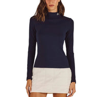 Mockneck Rali Wanita Malbon - Blueberry