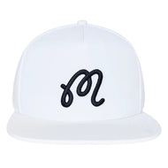 Malbon M Snapback Cap - Puti