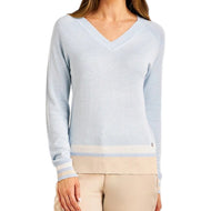 Pull de golf à col en V Sofia pour femmes Nivo - Cerise