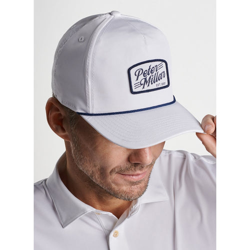 Peter Millar Clubhouse Rope Golf Cap - White/ Navy