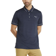 Puma CloudSpun Monarch Golfshirt - Navy Blazer Heather/ High Rise