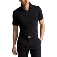RLX RALPH LAUREN Lauren Solid Airflow Performance Golf Shirt- Black