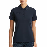 Rohnisch Dames Nicky Golf Polo Shirt - Micro R Check Navy