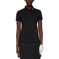J.Lindeberg 女款 Tour Tech 高爾夫 Polo 衫 - 黑色