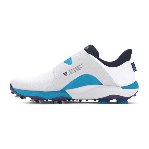 Under Armour Drive Pro BOA Spikeless Golf Shoes - White / Capri