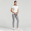 RLX Ralph Lauren Women's Stretch Mesh 1/4 Zip Golf Shirt - Chic Cream/Peak Grey