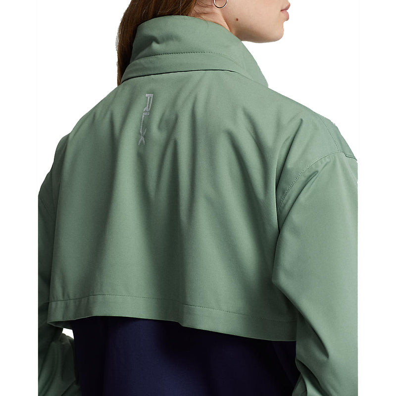 RLX Ralph Lauren Women's Packable Waterproof Hooded Jacket - Fatigue/French Navy