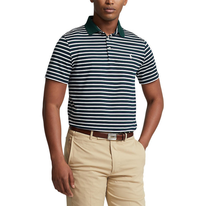 RLX Ralph Lauren Tour Pique Polo Golf Shirt - Hunt Green Multi