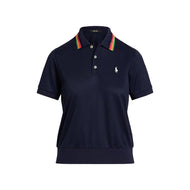 RLX Ralph Lauren 女款 Tour 珠地網眼鉤針領高爾夫 Polo 衫 - 精緻海軍藍多色