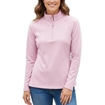 Peter Millar Sugar Stripe Perth 1/4 Midlayer für Damen – Palmer Pink