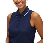 Rohnisch 女款 Miriam 無袖高爾夫 Polo 衫 - 海軍藍