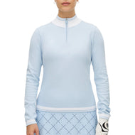 Kora Wanita Rohnisch Kora Half Zip Golf Pullover - Dove Blue