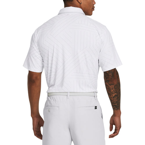 Under Armour Iso-Chill Edge Golf Polo Shirt - White / Pitch Grey