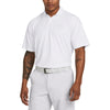 Under Armour Iso-Chill Edge Golf Polo Shirt - White / Pitch Grey