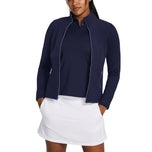 Under Armour Women's Storm Daytona Golf Full Zip - Navy de minuit / argent métallique