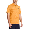 Under Armour Playoff Geo Jacquard Golf Polo Shirt - Nova Orange / White
