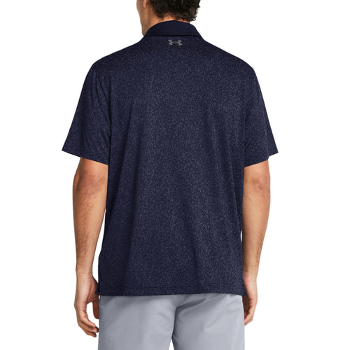 Under Armour Playoff 3.0 Coral Jaquard Golf Polo Shirt - Midnight Navy