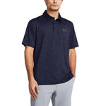 Under Armour Playoff 3.0 Coral Jaquard Golf Polo Shirt - Midnight Navy