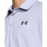 Under Armor Playoff 3.0 Coral Jaquard Golf Polo Shirt - Celeste / Starlight