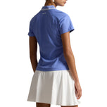 Polo de golf RLX Ralph Lauren Active Cable 1/4 Zip pour femmes - Brume bleue/Céramique