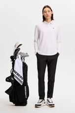 J.Lindeberg Florian Long Sleeve Golf Polo Shirt - White