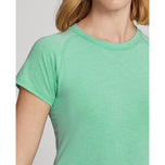 RLX Ralph Lauren Women Stretch Crew Tee - Resort Green Heather