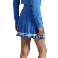 RLX Ralph Lauren Women's Knit Pleated Golf Skort - Summer Blue/White