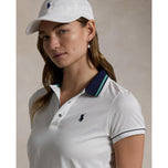 RLX Ralph Lauren Women's Tour Pique Golf Polo Shirt - Ceramic White