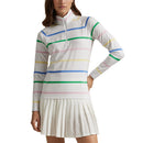 RLX Ralph Lauren Women's UV Stretch Jersey UV Quarter-Zip - Ceramic White Multi