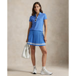 RLX Ralph Lauren Wanita Polo Polo Bercetak - Musim Panas Blue/RL Polka