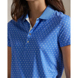 RLX Ralph Lauren Wanita Polo Polo Bercetak - Musim Panas Blue/RL Polka