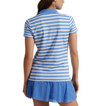 Rlx Ralph Lauren Polo de flux d'air imprimé pour femmes - Bleu d'été / blanc céramique